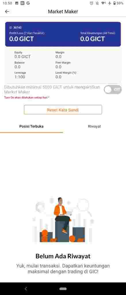 Cara membuat akun market maker Keenam