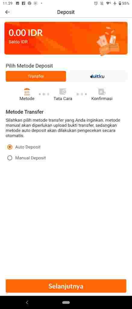 Cara Auto Deposit di GIC Trade Ketiga