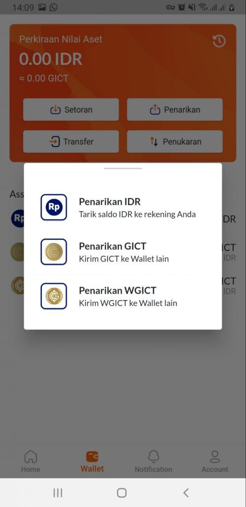 Cara Kirim GICTcoin ke Exchange Lain