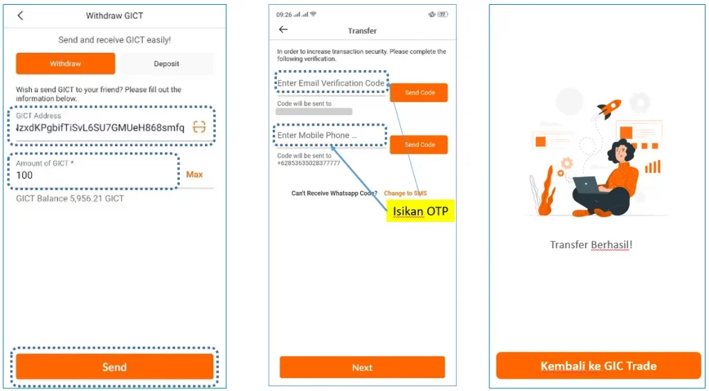 Transfer antar wallet